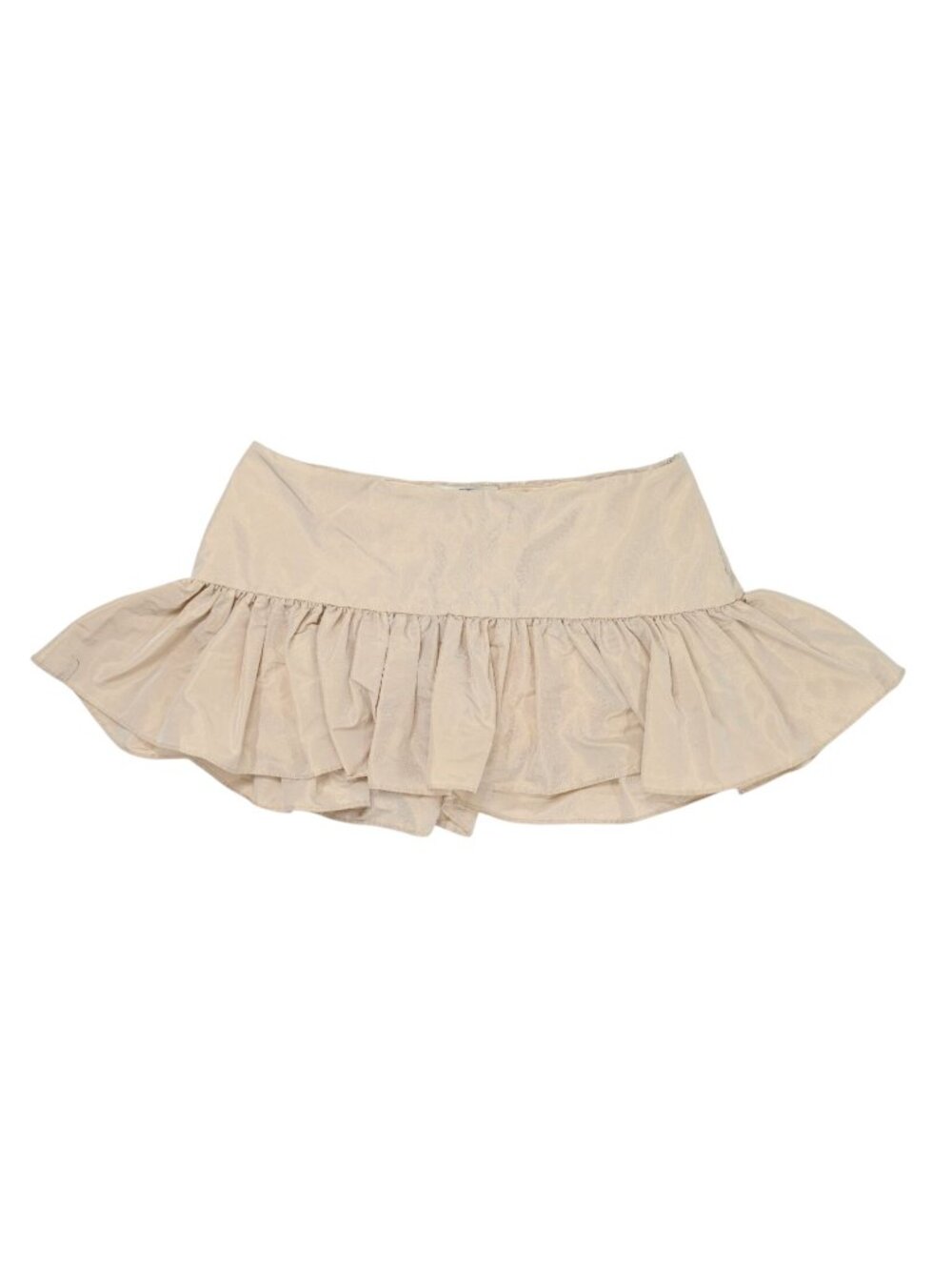 Mirror Palais Taffeta Mini Skort in Oyster